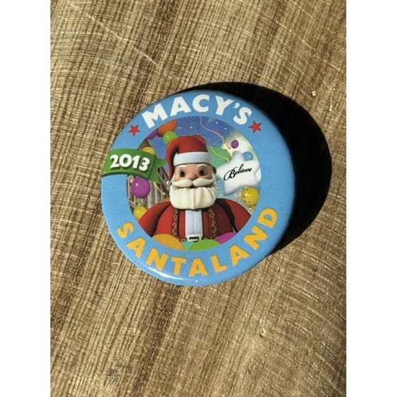 Other - 2013 Macy's Santaland Button Pin ‎ - Believe- Christmas Holiday